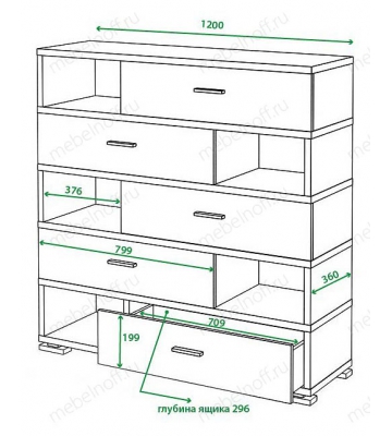 Тумба комбинированная Домино СБ-40/5 карамель