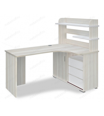 Стол компьютерный Домино СР-165 белый жемчуг/карамель