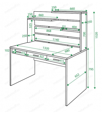 Стол компьютерный СП-82 белый жемчуг/карамель