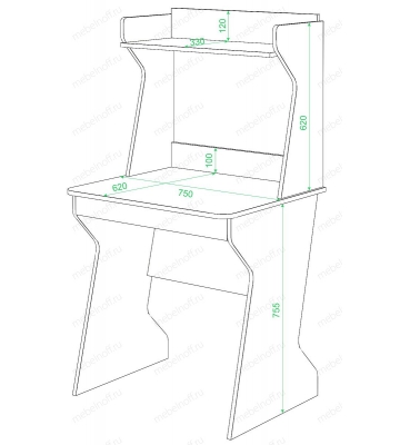 Стол компьютерный СК-11 карамель/шамони