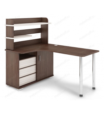 Стол компьютерный СР-145М карамель/хром/шамони