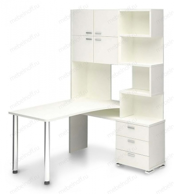 Стол компьютерный Латте СР-500М160 белый/хром