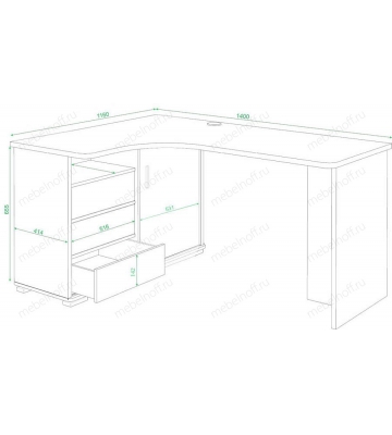 Стол письменный СР-145С карамель