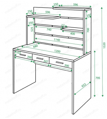 Стол компьютерный Домино СП-32С шамони