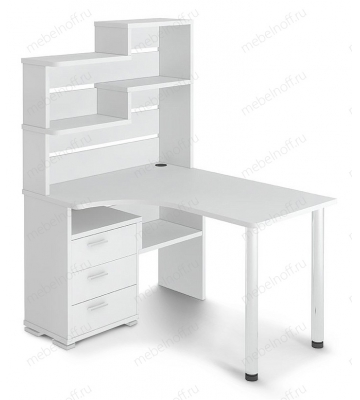 Стол компьютерный Домино СР-132 белый жемчуг/хром