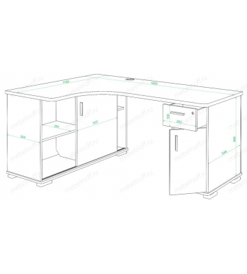 Стол письменный СР-160М шамони