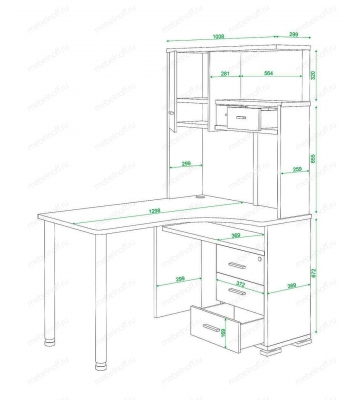 Стол компьютерный Домино СР-130 венге/хром