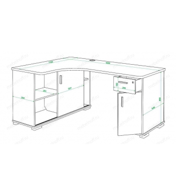 Стол письменный Домино СР-160М венге