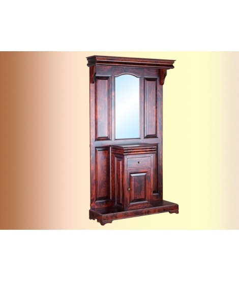 Гардеробная панель ОВ 03.03 с тумбой и зеркалом